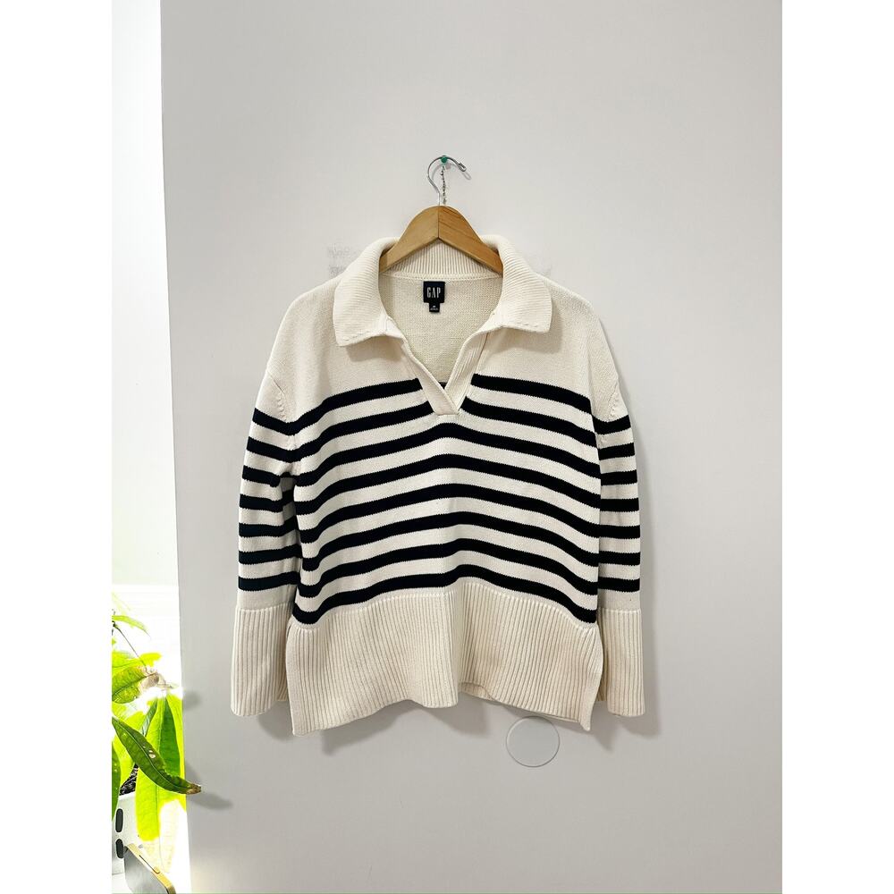 Gap 24/7 Split Hem Polo Sweater Size Medium